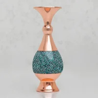 گلدان مس و فیروزه